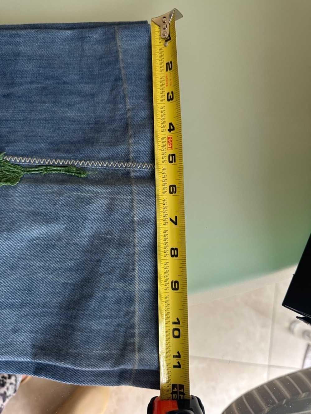 LK NEW 70s Faded Glory Wide Leg Jeans Embroidered / Sequined 🦋 & 💐 - Picture 5 of 15